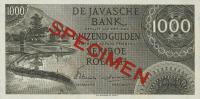 p96s from Netherlands Indies: 1000 Gulden from 1946